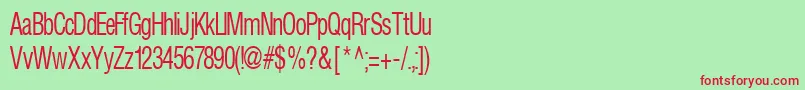 FirstRegular Font – Red Fonts on Green Background