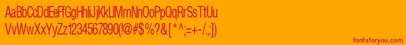 FirstRegular Font – Red Fonts on Orange Background