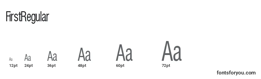 FirstRegular Font Sizes