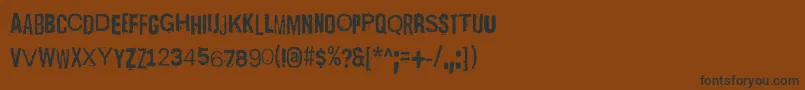 More about ScizzorwreckHalbfett Font ScizzorwreckHalbfett Font – Black Fonts on Brown Background