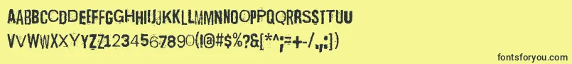 ScizzorwreckHalbfett Font – Black Fonts on Yellow Background