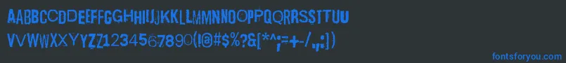 ScizzorwreckHalbfett Font – Blue Fonts on Black Background