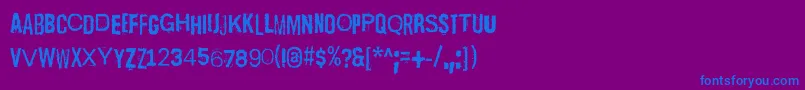Czcionka ScizzorwreckHalbfett – niebieskie czcionki na fioletowym tle