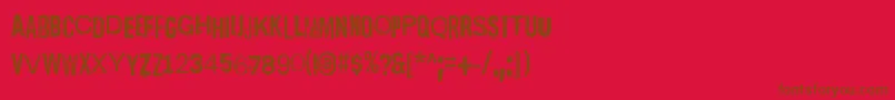 fuente ScizzorwreckHalbfett – Fuentes Marrones Sobre Fondo Rojo