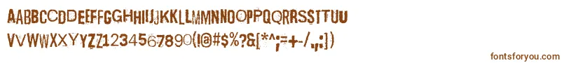ScizzorwreckHalbfett Font – Brown Fonts on White Background