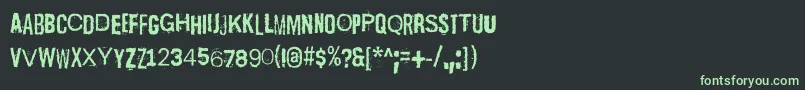 Czcionka ScizzorwreckHalbfett – zielone czcionki na czarnym tle