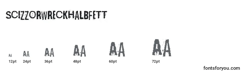 ScizzorwreckHalbfett Font Sizes
