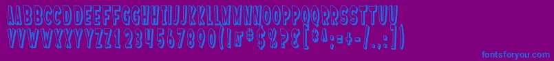 SfFerretopiaShaded Font – Blue Fonts on Purple Background