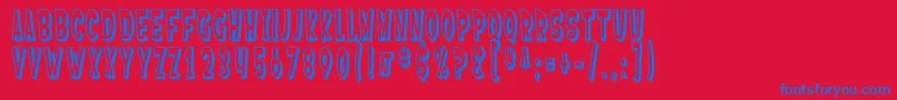 SfFerretopiaShaded Font – Blue Fonts on Red Background