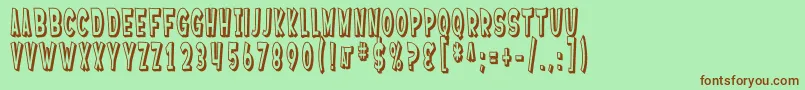 SfFerretopiaShaded Font – Brown Fonts on Green Background