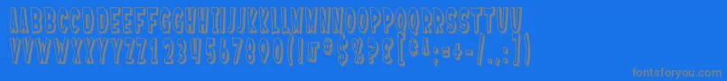 SfFerretopiaShaded Font – Gray Fonts on Blue Background