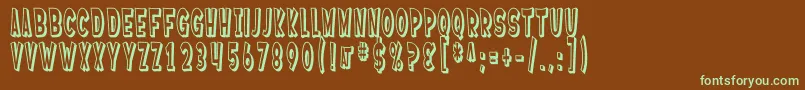 SfFerretopiaShaded Font – Green Fonts on Brown Background