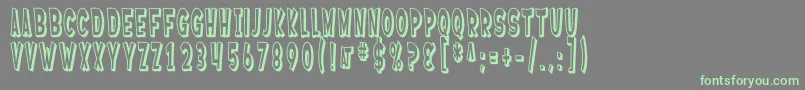 SfFerretopiaShaded Font – Green Fonts on Gray Background