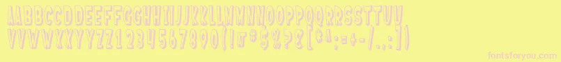 SfFerretopiaShaded Font – Pink Fonts on Yellow Background