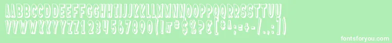 SfFerretopiaShaded Font – White Fonts on Green Background