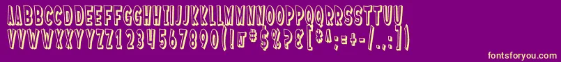 SfFerretopiaShaded Font – Yellow Fonts on Purple Background