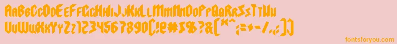 Visionaries2 Font – Orange Fonts on Pink Background