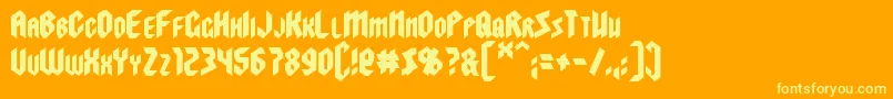 Visionaries2 Font – Yellow Fonts on Orange Background