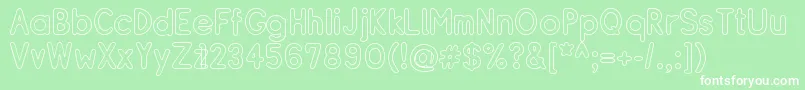 ResipleBoldoutline Font – White Fonts on Green Background