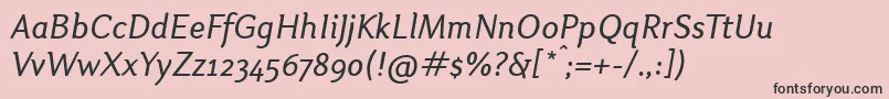 More about OtariItalic Font OtariItalic Font – Black Fonts on Pink Background