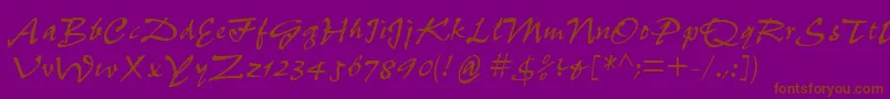 Шрифт Salsa – коричневые шрифты на фиолетовом фоне