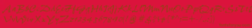 Salsa Font – Brown Fonts on Red Background