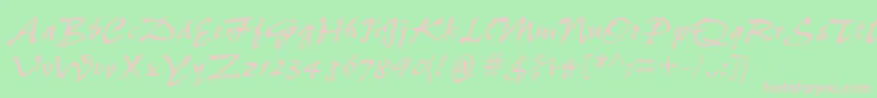 Salsa Font – Pink Fonts on Green Background