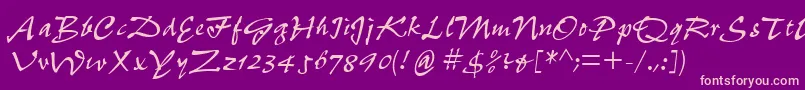 Salsa Font – Pink Fonts on Purple Background