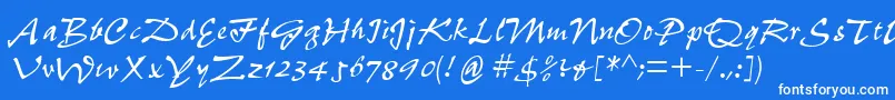 Salsa Font – White Fonts on Blue Background