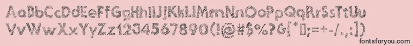 GhoticSketch-Schriftart – Schwarze Schriften auf rosa Hintergrund