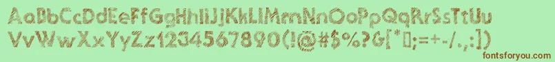 GhoticSketch Font – Brown Fonts on Green Background