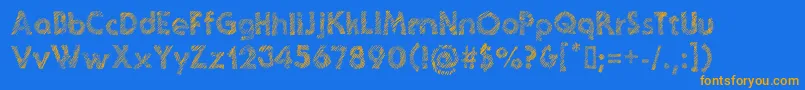 GhoticSketch Font – Orange Fonts on Blue Background
