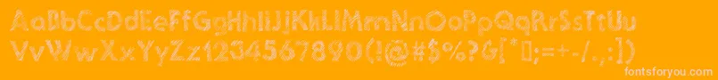 GhoticSketch-Schriftart – Rosa Schriften auf orangefarbenem Hintergrund