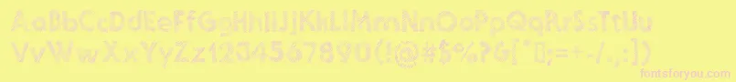 GhoticSketch Font – Pink Fonts on Yellow Background