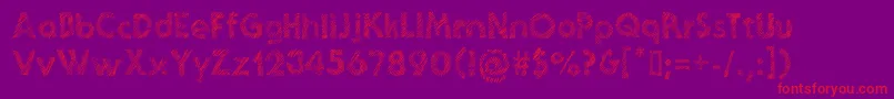 GhoticSketch-Schriftart – Rote Schriften auf violettem Hintergrund