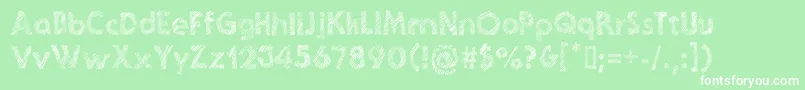 GhoticSketch Font – White Fonts on Green Background