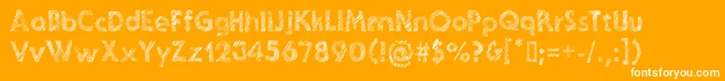 Weitere Informationen zur GhoticSketch-Schriftart GhoticSketch-Schriftart – Weiße Schriften auf orangefarbenem Hintergrund