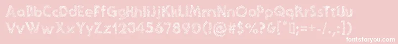 GhoticSketch Font – White Fonts on Pink Background