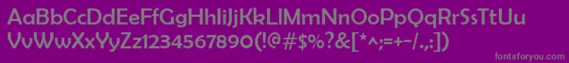 フォントBerlinSansFb – 紫の背景に灰色の文字