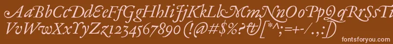 fuente AntiqueAncienneItalic – Fuentes Rosadas Sobre Fondo Marrón