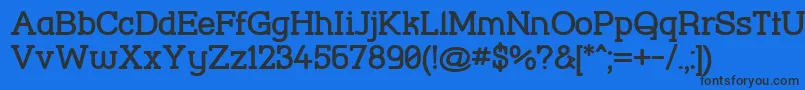 Шрифт StreetCornerSlabBold – чёрные шрифты на синем фоне