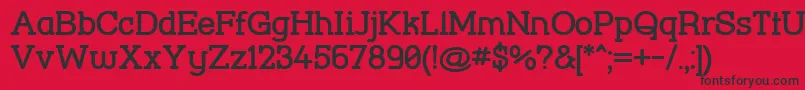 StreetCornerSlabBold Font – Black Fonts on Red Background