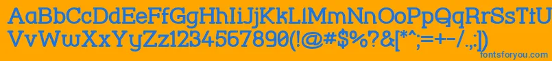 StreetCornerSlabBold Font – Blue Fonts on Orange Background