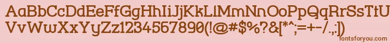 Шрифт StreetCornerSlabBold – коричневые шрифты на розовом фоне
