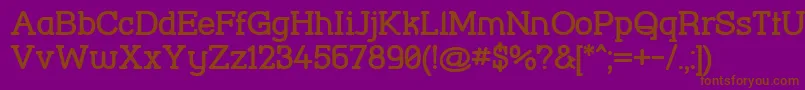 Шрифт StreetCornerSlabBold – коричневые шрифты на фиолетовом фоне