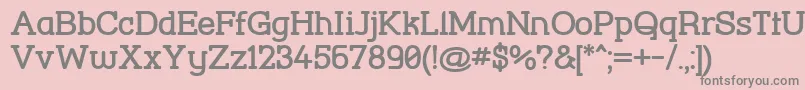 フォントStreetCornerSlabBold – ピンクの背景に灰色の文字