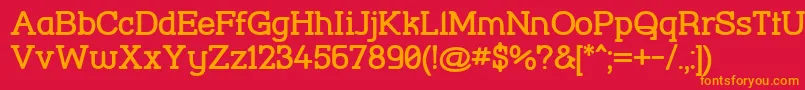 StreetCornerSlabBold Font – Orange Fonts on Red Background