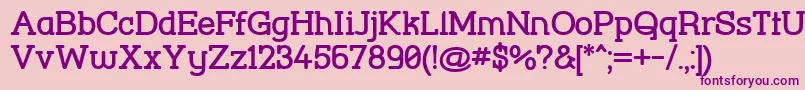 StreetCornerSlabBold-fontti – violetit fontit vaaleanpunaisella taustalla