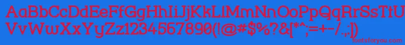 StreetCornerSlabBold Font – Red Fonts on Blue Background
