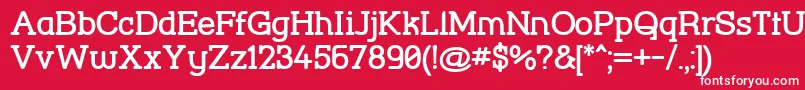StreetCornerSlabBold-fontti – valkoiset fontit punaisella taustalla
